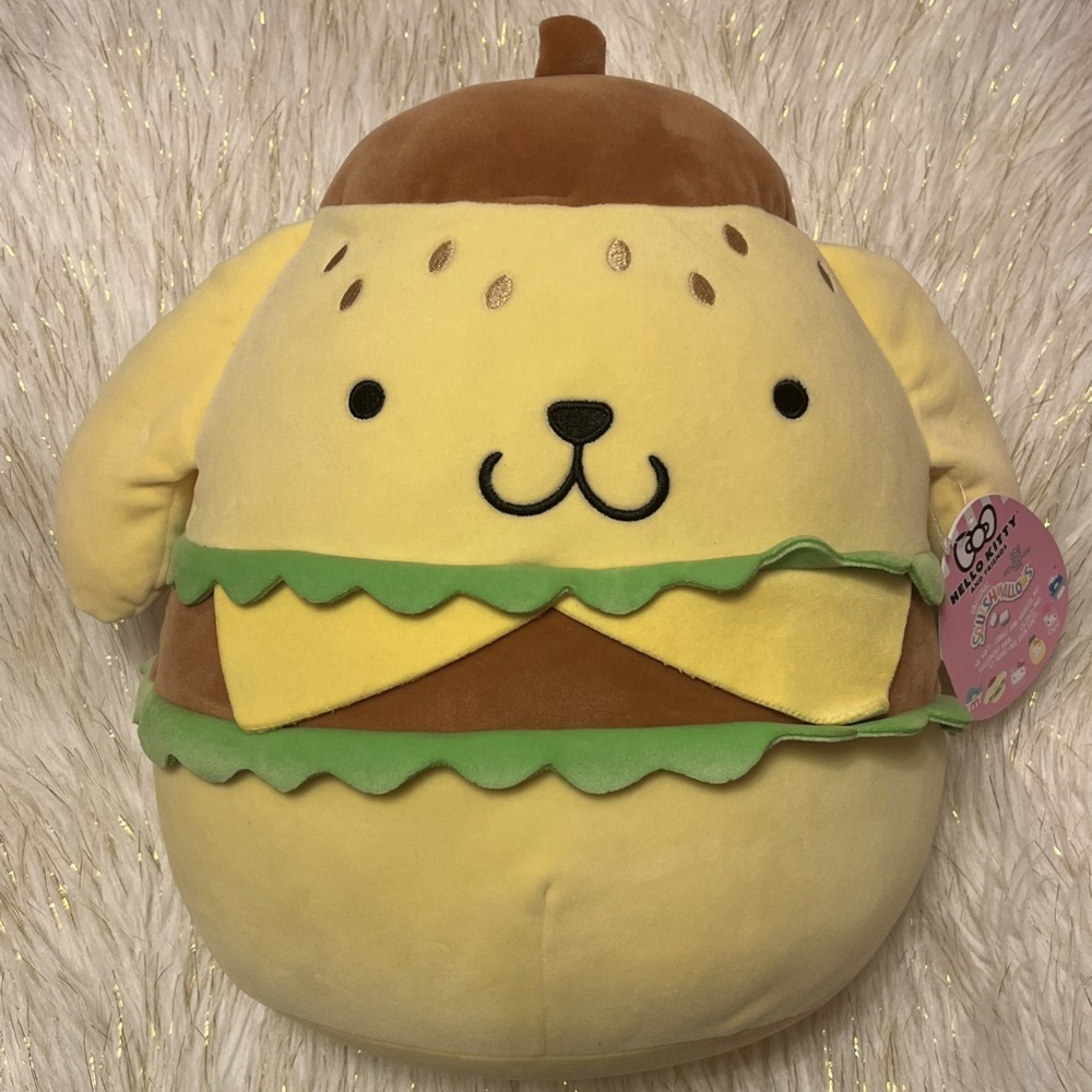 Squishmallows Pompompurin Burger Sanrio 12" Stuffed Plush